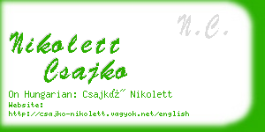 nikolett csajko business card